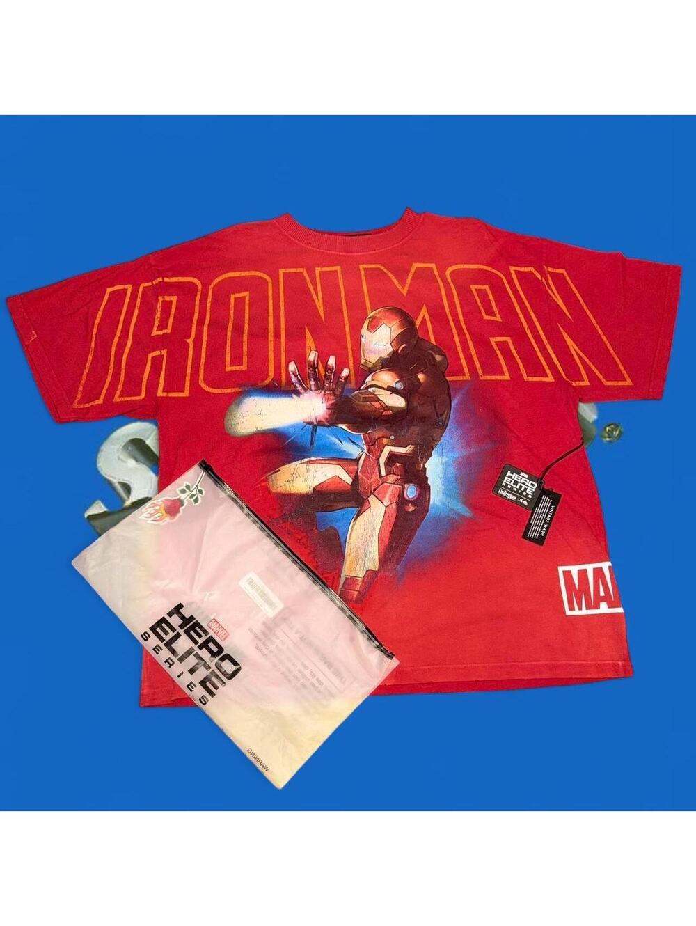 Civil Regime x Marvel Iron Man 199X Tee in Vintage Rose Red